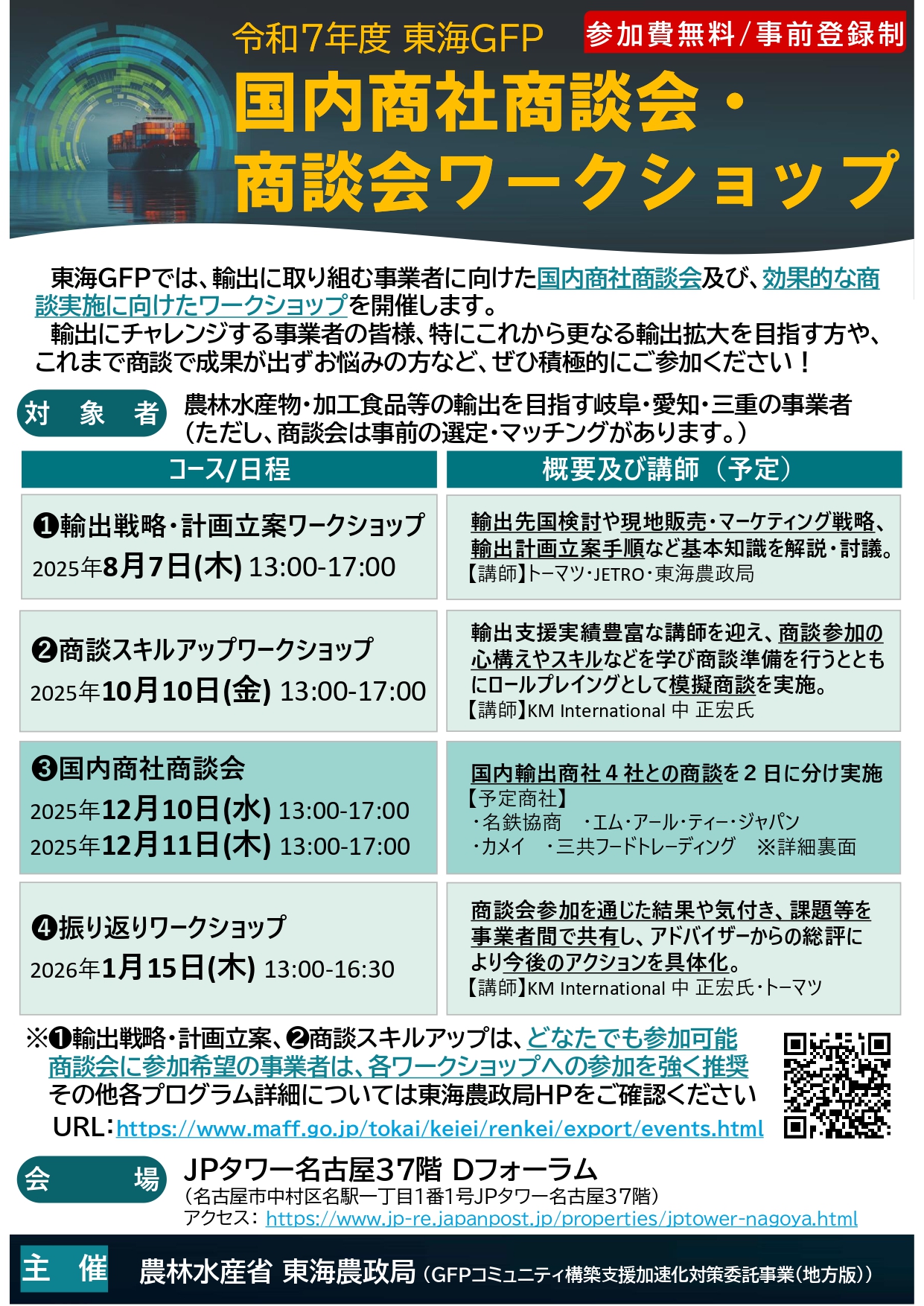 国内商社商談会・商談会ワークショップ