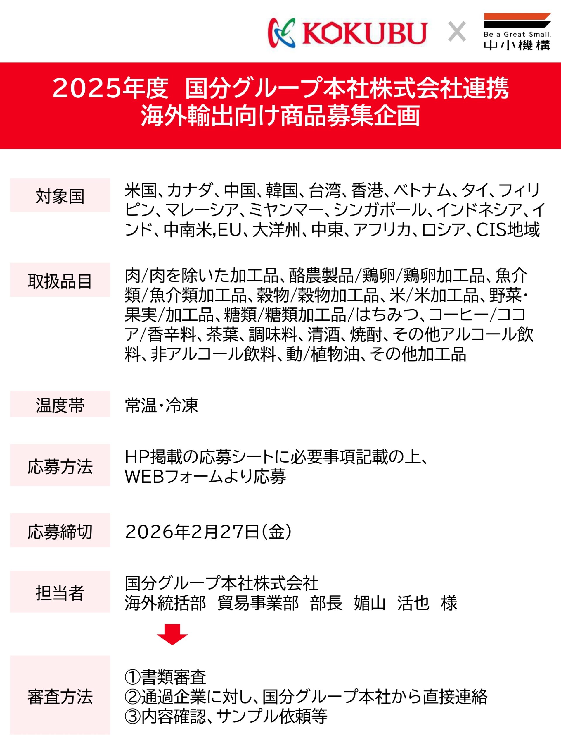 2025年度 海外輸出向け商品募集