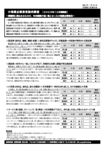 小規模企業,景気,動向,調査