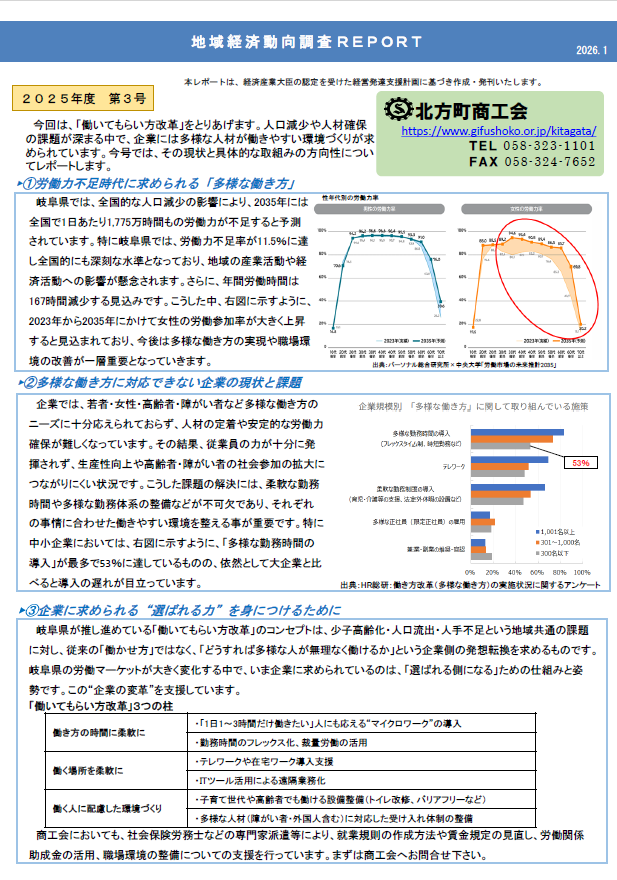 地域経済,動向調査,レポート,岐阜県,北方町