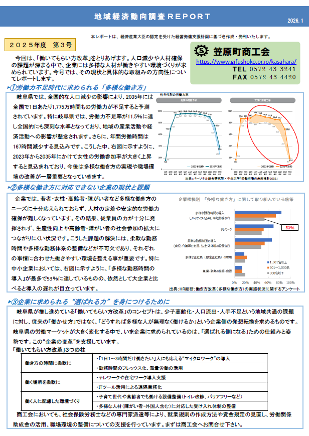地域経済,動向調査,レポート,岐阜県,笠原町