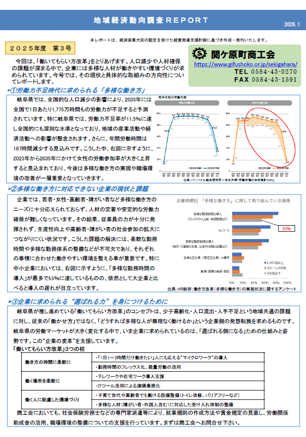 地域経済,動向調査,レポート,岐阜県,関ケ原町